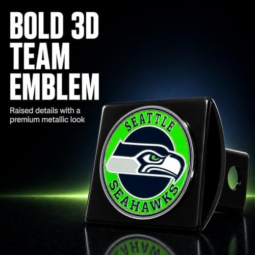 Seattle Seahawks Trailer Hitch Cover - Image 2