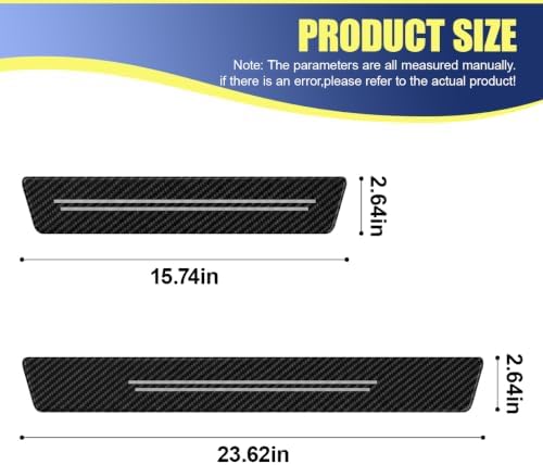 4PCS Carbon Fiber Car Door Entry Guard Sill Protector Cover - Image 2