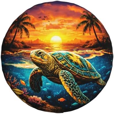 Sea Turtle Spare Tire Cover Weatherproof Wheel Protectors Universal Wheel Covers - Image 2