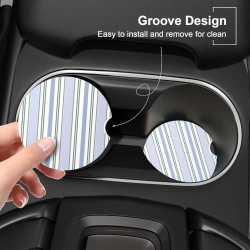 Ceramic Car Coasters – Absorbent Car Cup Holder Coaster Set - Image 5