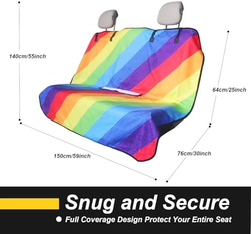 Back Seat Cover for Car Trucks Van SUV Jeep, Waterproof Rear Bench Towel Seat - Image 4