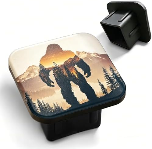Sasquatch Hitch Cover Fits for 2 Inch Hitch Sunset Mountain Forest Trailer by Unknown