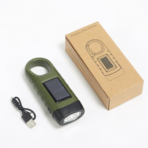 2026 Mini Hand Crank Solar LED Emergency Flashlight, USB Output, Type C - Image 7