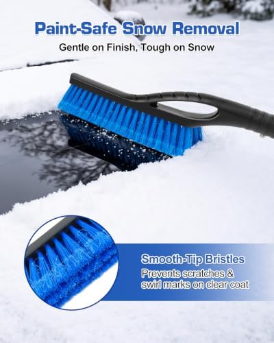 42.5 Inch Blue Snow Brush and Ice Scraper - Image 4