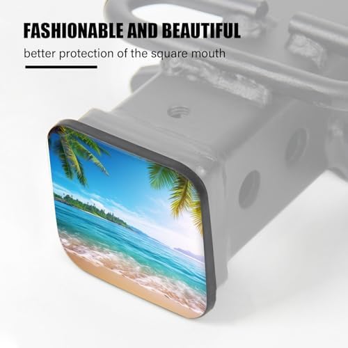 Hitch Cover Fits for 2-Inch Hitch, Beautiful Tropical Beach - Image 4