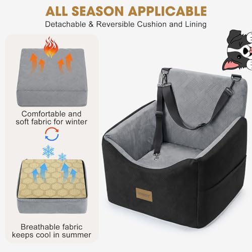 JOEJOY Dog Car Seats for Small Medium Dogs Under 35lbs, Dog Booster Seat - Image 3