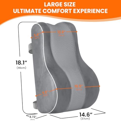 CloudBliss Lumbar Support Pillow, Memory Foam - Image 2