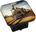 Swono Steam Train Hitch Plug Cover Vintage Train Moving Railroad Country Hills by Swono