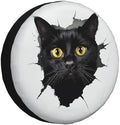 Black Cat Funny Spare Tire Cover Wheel Protectors by Helhappy