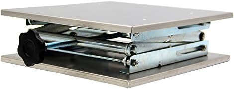 HFS Lab Jack Lift Table Scissor Stand Platform 8x8" Stainless Steel Max. Height - Image 4
