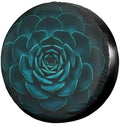 Delerain Teal Cactus Spare Tire Cover Wheel Protectors Sun Protector Waterproof by Delerain