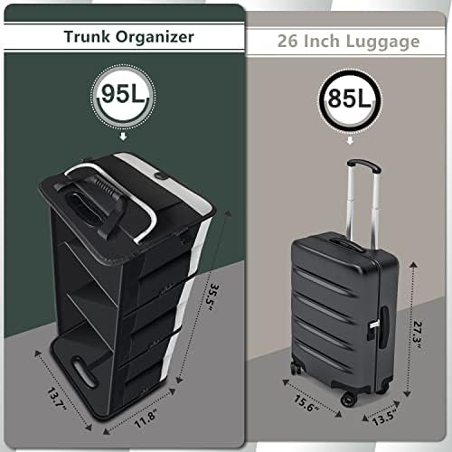 AOPHY Trunk Organizer - 95L Extra Large Capacity SUV Cargo Storage - Image 4