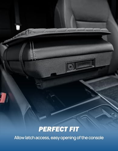 JOYTUTUS Center Console Cover for Full Size Truck, Leather Arm Rest Covers - Image 6
