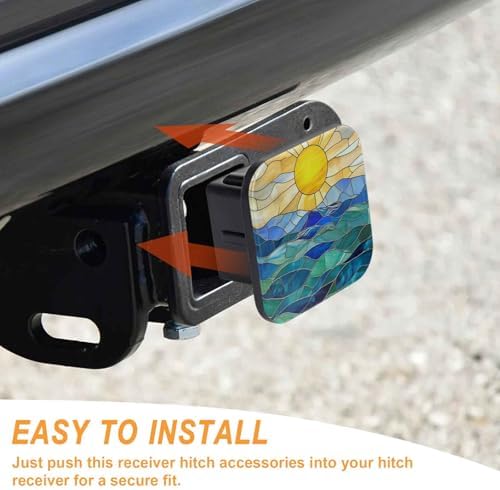 Trailer Hitch Cover 2 Inch Square Receiver Hitch Cover Rubber Tube Plug - Image 4