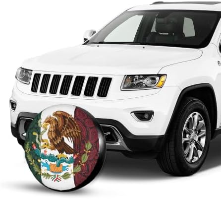 Mexico Paisley Flag Spare Tire Cover, Universal Waterproof & Dustproof Wheel - Image 3
