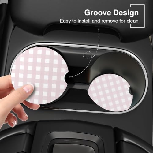 Ceramic Car Coasters – Absorbent Car Cup Holder Coaster Set - Image 5