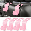 SINGARO Universal 4 Pack Car Seat Headrest Purse Hook, Carbon Fiber Back Seat by SINGARO