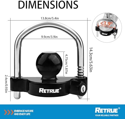 RETRUE Universal Trailer Coupler Lock - Image 2