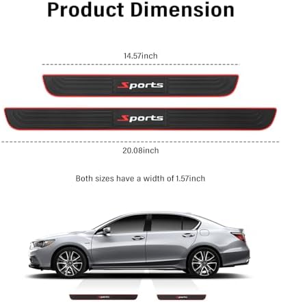 4PCS Car Door Sill Protector, Anti-Scratch & Waterproof Car Door Sills Scratch - Image 2
