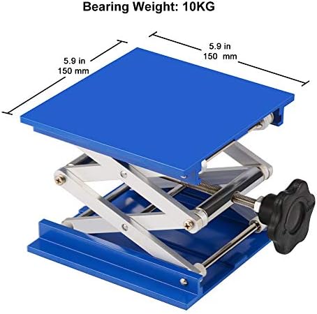 stonylab 6x6 inch Lab Jack, 150x150 mm Aluminum Alloy Top Deck Laboratory - Image 4