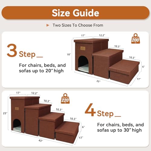 Zerbuger Dog Stairs with Storage - Image 3