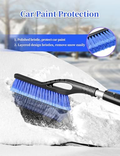 HEEYA Ice Scraper and Brush for Car, Snow Brush for Windshield - Image 4