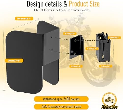 1Pcs E Track Wheel Chock for Motorcycle, Durable Quality E Track Dirt Bike - Image 3