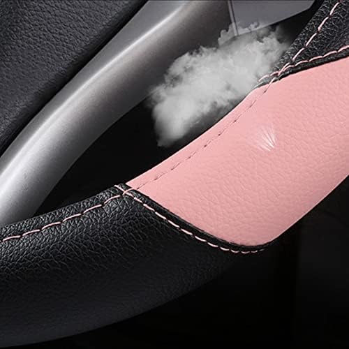 Leather Car Steering Wheel Cover, Universal Fit - Image 5