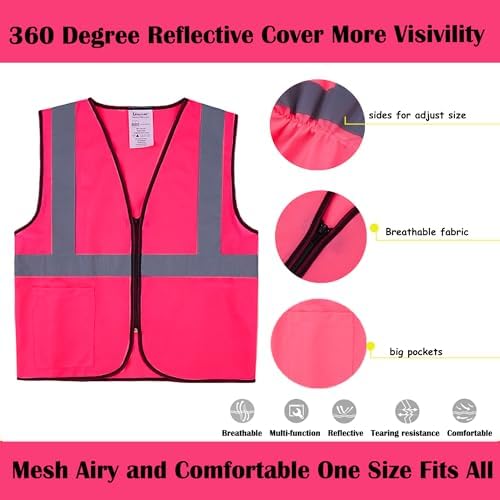 Pink Safety Vests 20 Pack - Image 5