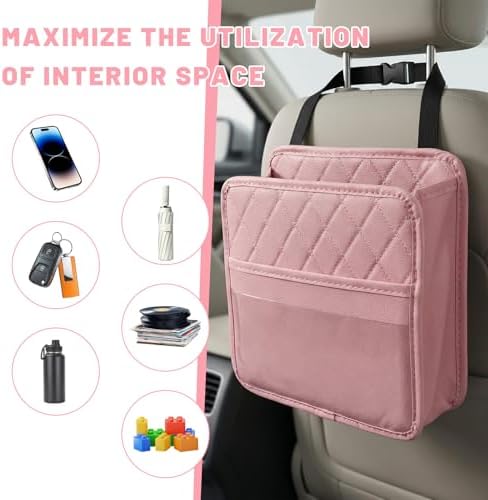 Car Seat Back Organizer, Waterproof Leather Auto Backseat Storage Pocket - Image 6