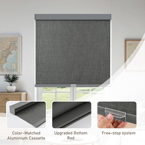 AOSKY Custom Cordless Blackout Roller Shades - Image 3
