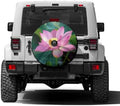 Pink Lotus Flower Blooms Spare Tire Cover by Foruidea
