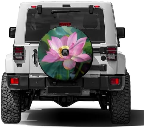 Pink Lotus Flower Blooms Spare Tire Cover by Foruidea