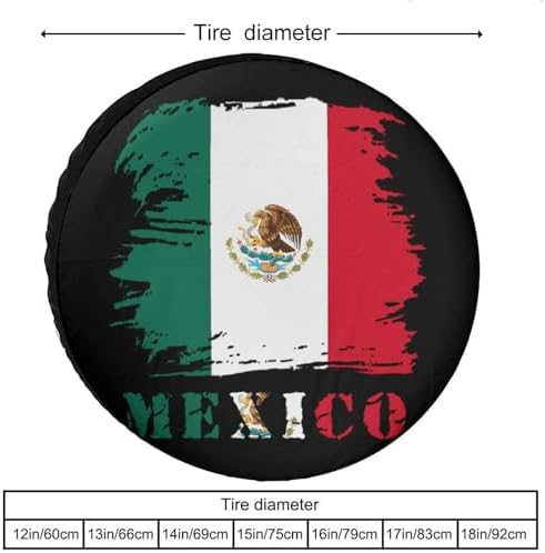 Vintage Mexico Michoacan Mexican Flag Tire Covers, Dust-Proof Weatherproof - Image 3