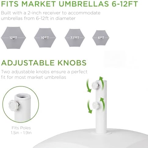 Best Choice Products 123lb Capacity Fillable Mobile Umbrella Base Heavy Duty - Image 6