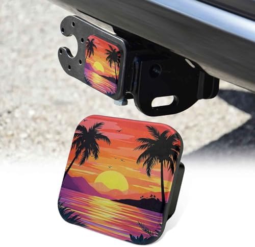 Trailer Hitch Cover 2 Inch Square Receiver Hitch Cover Rubber Tube Plug by Unknown