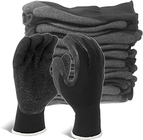 Evridwear Crinkle Latex Rubber Coated Safety Work Gloves by Evridwear