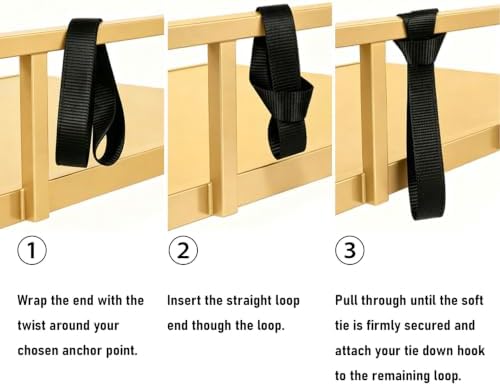 Soft Loop Tie Down Straps, 6 Pack Loops - Image 5
