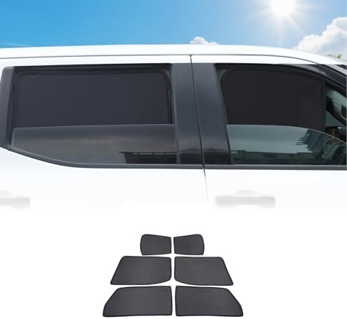 Window Shade Compatible with Toyot@ Tundra 2022-2025, Breathable Mesh Side by HIRUFAIT