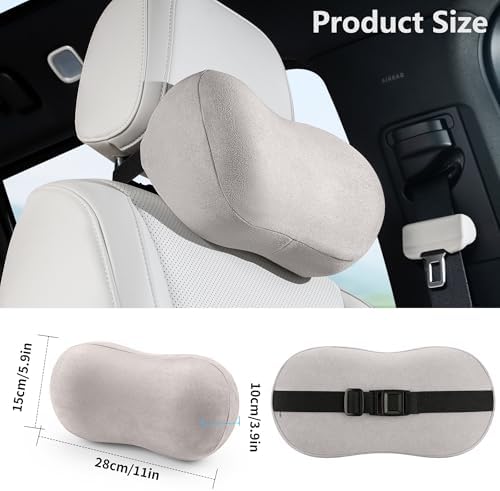 Car Neck Pillow Seat Ergonomic Design Memory Foam, 2 Pack - Image 4