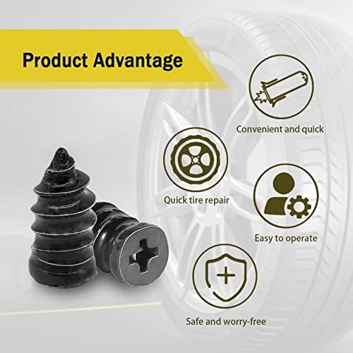 40PCS Tire Repair Rubber Nail, Vacuum Tire Repair Kits Spiral Rubber Nails - Image 4