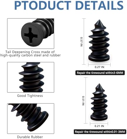 70pcs Tire Repair Rubber Nail Kit Emergency Vacuum Tire Screw Plugs - Image 4