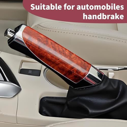 2， 1 Pcs Car Handbrake Cover， Car Decor Accessory Handbrake Grip Cap, Peach - Image 3