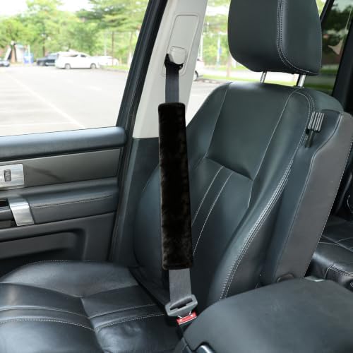 Amooca 15.7in Extra Long Furry Universal Car Seatbelt Cover Shoulder Pad by Amooca