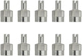 10 PCS Tire Valve Stem Caps, Nickel-Plated Metal Tyre Dust Caps by Unknown