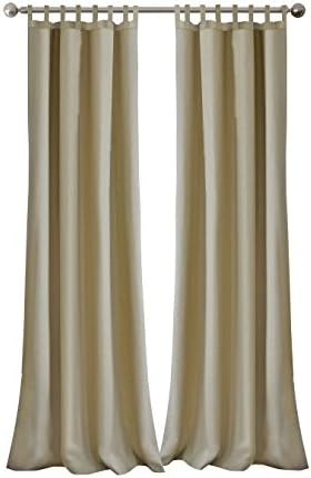 Matine Solid Tab Top Indoor/Outdoor Window Curtain, Taupe by ElreneHomeFashion