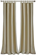 Matine Solid Tab Top Indoor/Outdoor Window Curtain, Taupe by ElreneHomeFashion