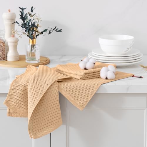 Kitinjoy 100% Cotton Waffle 6-Pack Kitchen Towels - Image 3