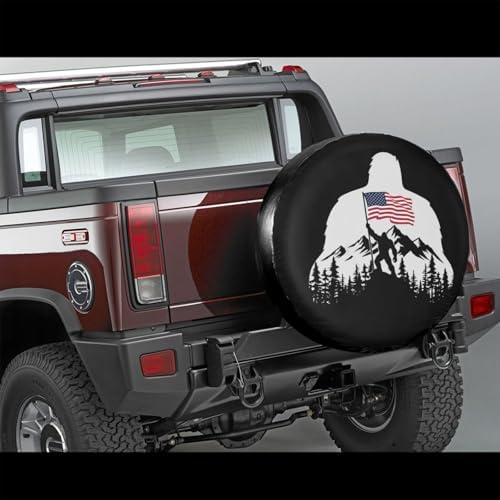 Bigfoot American Flag Spare Tire Cover Wheel Protector Universal Fit - Image 3