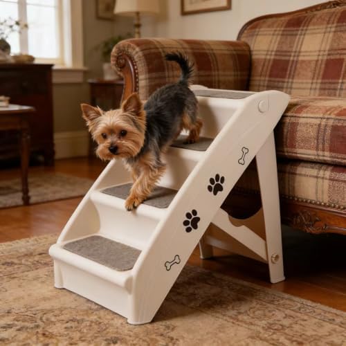 ZENY Dog Stairs for Bed 20" H, 4-Step Dog Steps for High Bed - Image 6
